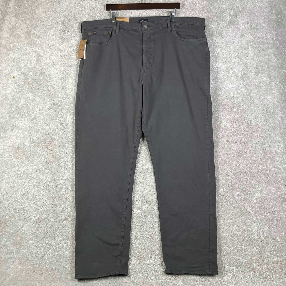 NWT $110 Polo Ralph Lauren Prospect Pants Mens 46x32 Grey Chinos Stretch